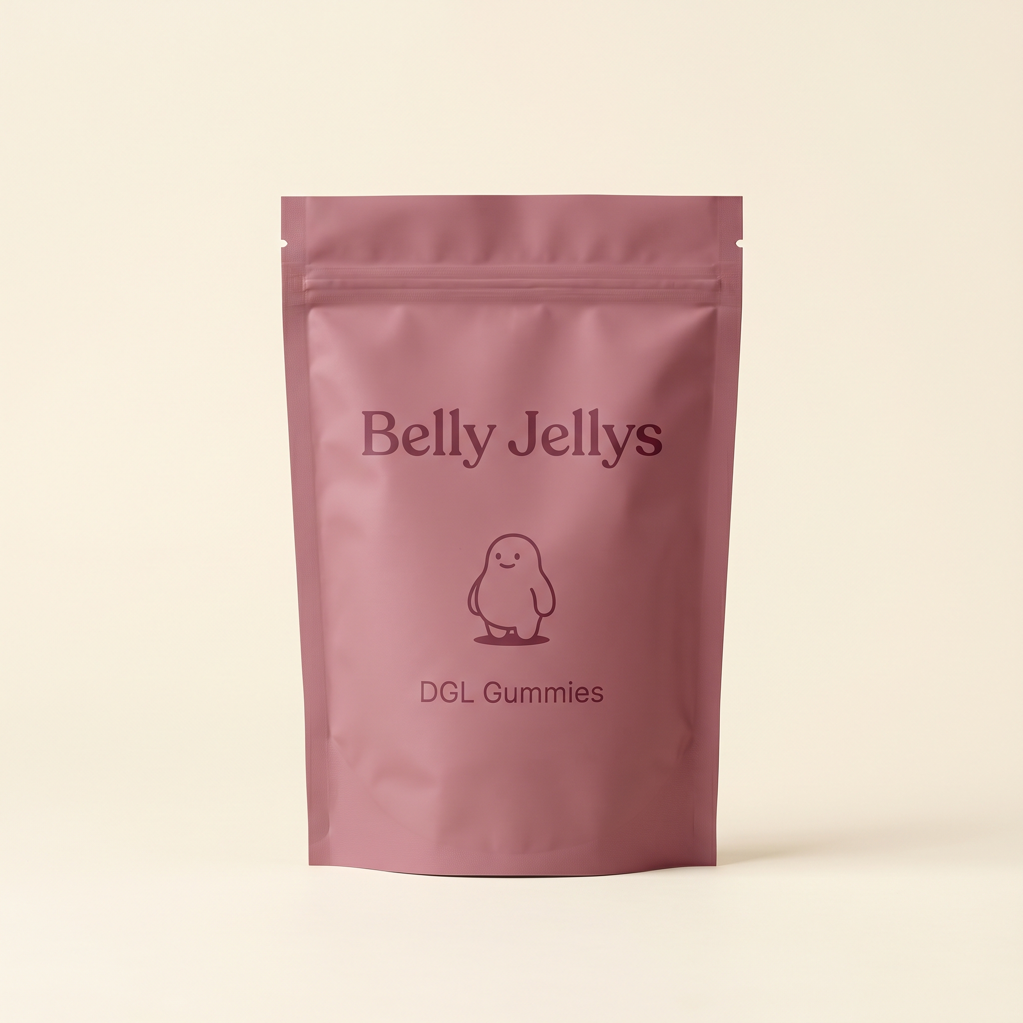 Belly Jellys DGL gummies pouch for acid reflux relief