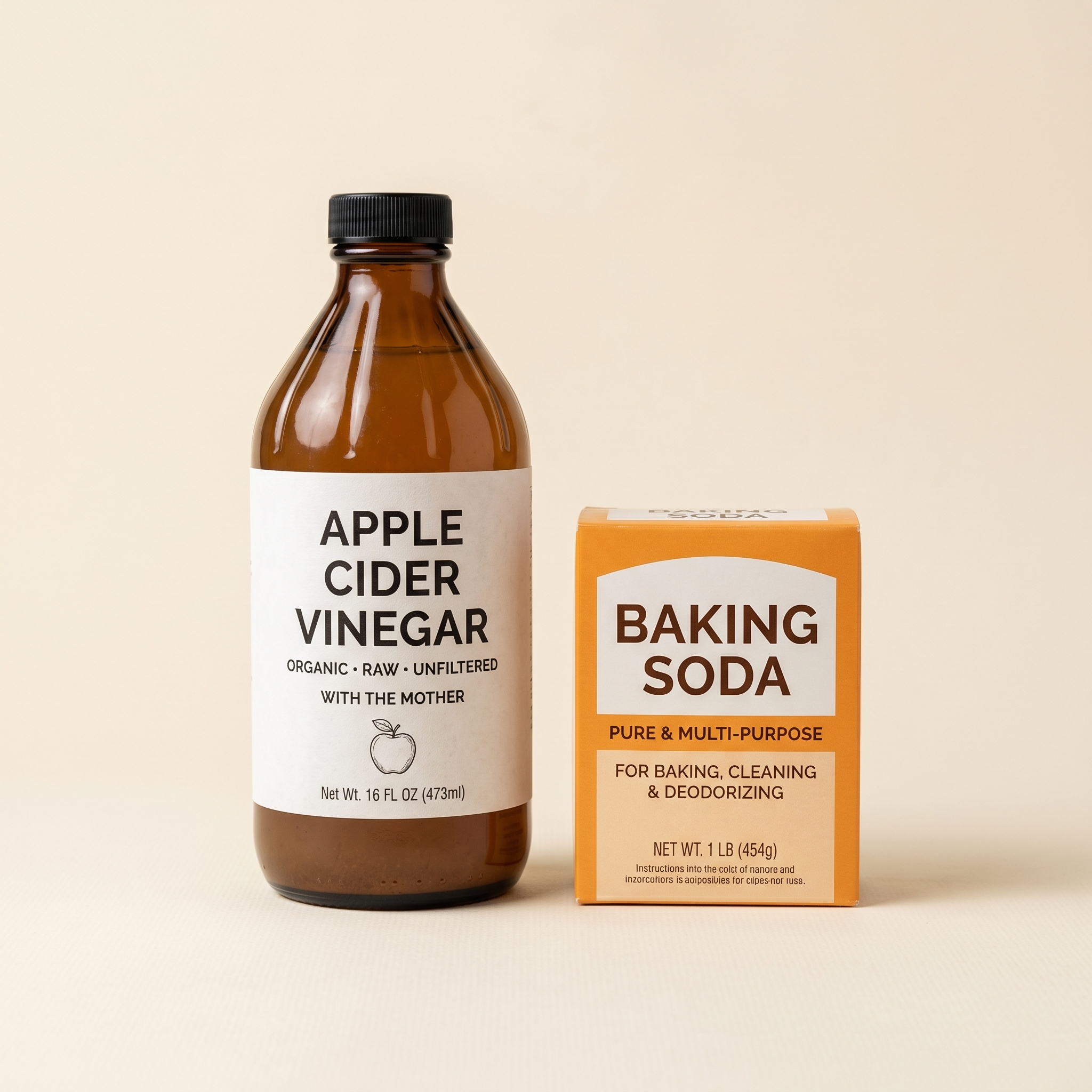 DIY acid remedies — apple cider vinegar and baking soda